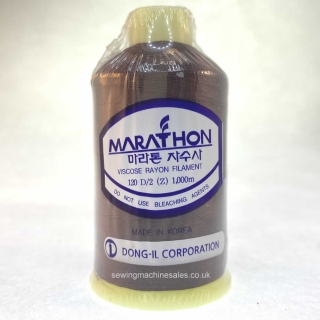 Marathon Machine Embroidery Thread Mocha Brown 1162 1000m Rayon Thread