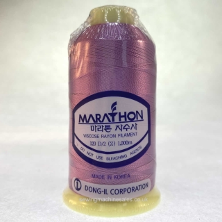Marathon Machine Embroidery Thread Bashful Pink 1239 1000m Rayon Thread
