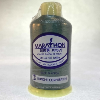 Marathon Machine Embroidery Thread Seaweed Green 1346 1000m Rayon Thread