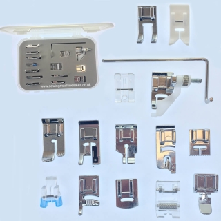 15 presser foot attachment set for Singer Janome Brother models