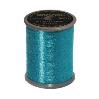 Brother Metallic Embroidery Thread. 300m Col.987 Light Blue