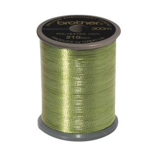 Brother Metallic Embroidery Thread. 300m Col.989 Fresh Green