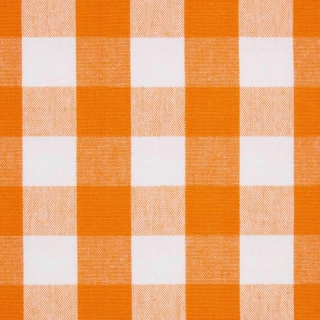 Orange 1/4" Gingham Polycotton Fabric