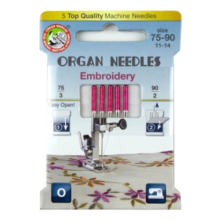 Organ Embroidery Needles 75-90
