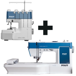 Admire 1000 overlocker and Creative 350 with sewing and embroidery features