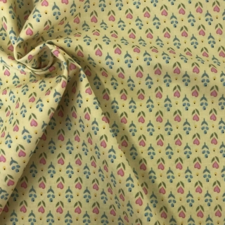 Poppie Cotton Hearts & Berries in Yellow Finding Wonder Collection