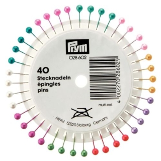 Prym Plastic Pearl-Headed Assorted Pins 028602