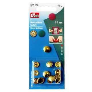 Prym brass 11mm cover buttons