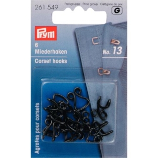 Prym Corset Hooks & Eyes Black