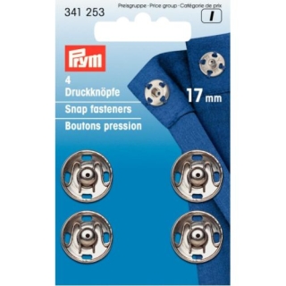 Prym Sew-on Snap Fasteners Silver 17mm