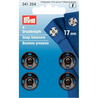 Prym Sew-on Snap Fasteners Black 17mm