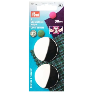 Prym 38mm brass cover buttons