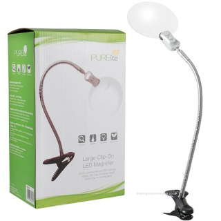 Large 130mm PureLite Clip-on Magnifier with LED Light