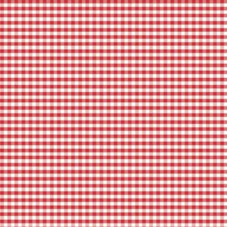 Red 1/8" Gingham Polycotton Fabric