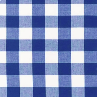 Royal Blue 1/4" Gingham Polycotton Fabric