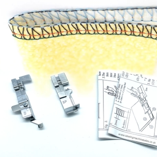Twin set of overlocker presser feet for the Silver Viscount 721d
