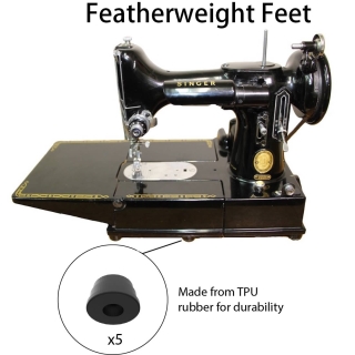 5 Pack Singer Featherweight Rubber Feet