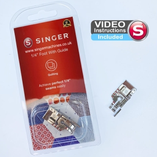 Genuine Singer 1/4" Foot with Guide with Video Instructions