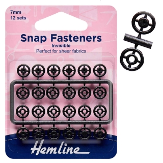 Dark light weight Invisible Snap Fasteners