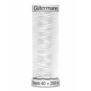 Gutermann Sulky Rayon Thread 200m (1001) White