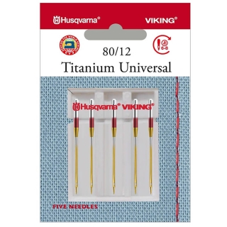 Husqvarna Titanium Universal Needles Size 80/12 5 pack