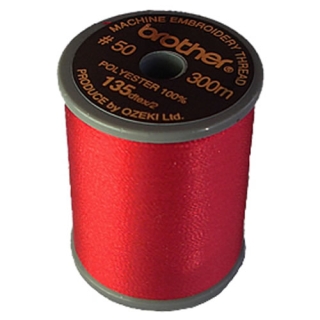 Brother Satin Finish Embroidery Thread 300m spool RED 800