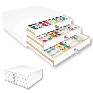 Madeira White Wood Treasure Chest