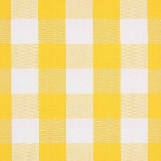 Yellow 1/4" Gingham Polycotton Fabric