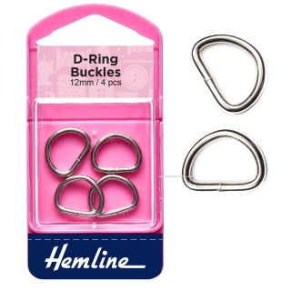 Curtain Tieback Silver D Rings 12mm