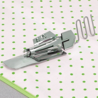 Baby lock double bias attachment with guide