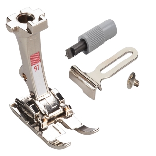 Patchwork foot with guide, screw and screw driver
