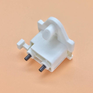 Close up of the Bernina LV1 foot control sliding carbon block
