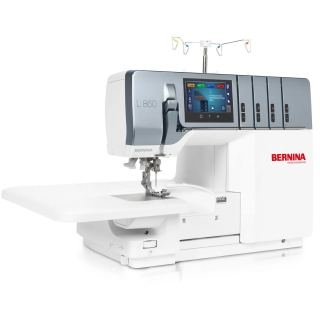 The Bernina L860 4-thread overlockers has a large sewing bed and bright colour screen