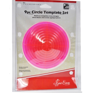 9 piece circle template set