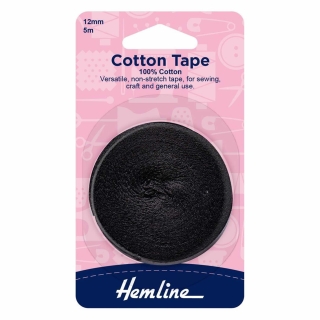 Black Hemming Cotton Tape