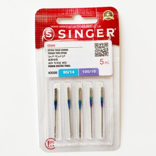 Universal Sewing Machine Needles Jeans Denim Point Size 90,100 -5 Pk