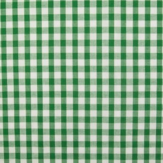 Emerald Green 1/8" Gingham Polycotton Fabric