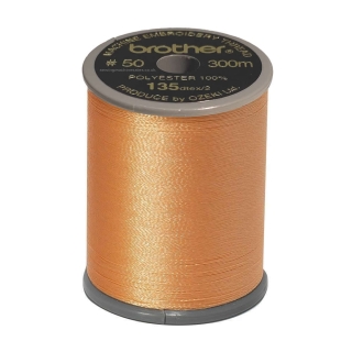 Brother satin finish embroidery thread. 300m spool PEACH 132