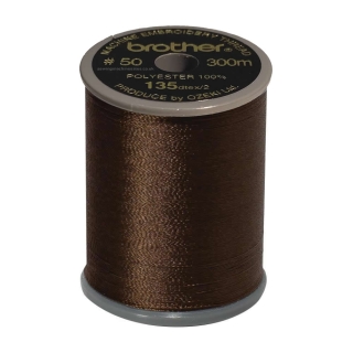 Brother satin finish embroidery thread. 300m spool DARK CHOCOLATE 160