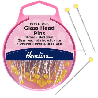 Glass head pins