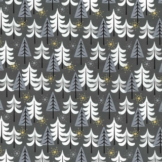 100% COTTON GREY TREE PRINT FABRIC