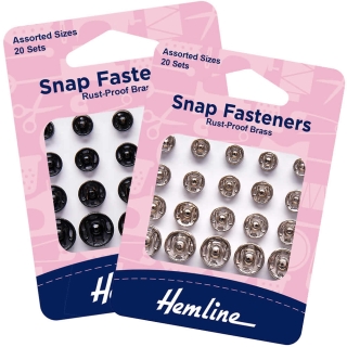 Assorted snap fasteners