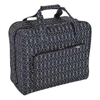 Black and White Geometric Deco Sewing Machine Bag