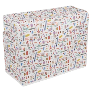 Sewing Machine Cover in Haberdashery Print by Hobby Gift