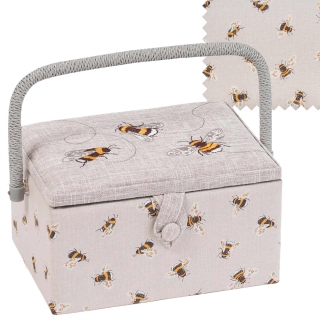 Embroidered bee work box