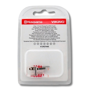 Husqvarna Clear 1/4 Inch Piecing Foot With Guide