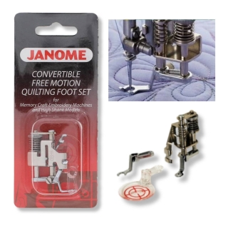 Janome Memory Craft Convertible Free Motion Quilting Attachments