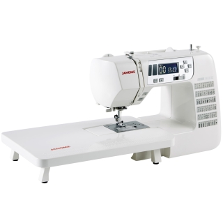 Janome 360DC sewing machine with extension table fitted