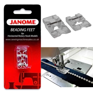 Janome beading attaching foot set. Two sizes