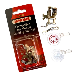 Janome Convertible Free Motion Quilting Foot Set with 9mm Stitch Width